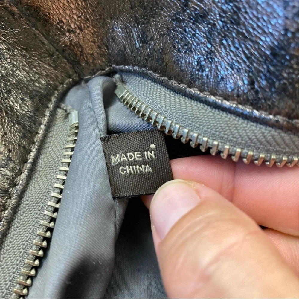 COACH Bronze Metallic Leather Shoulder Bag